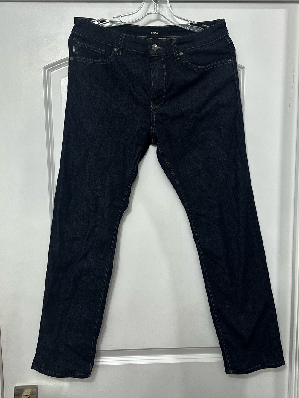 BOSS Hugo Boss Maine Regular Fit Dark Wash Denim Jeans Mens 31x32